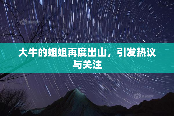 大牛的姐姐再度出山，引发热议与关注