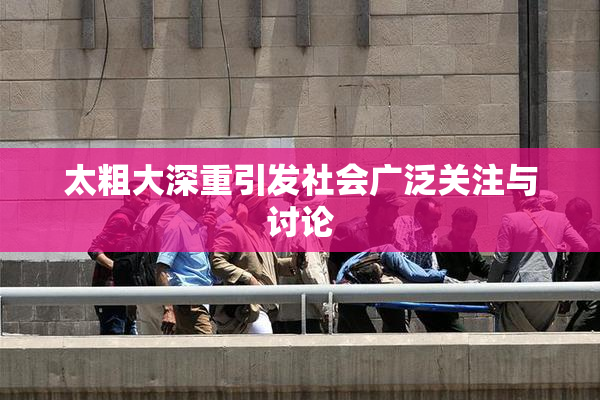太粗大深重引发社会广泛关注与讨论
