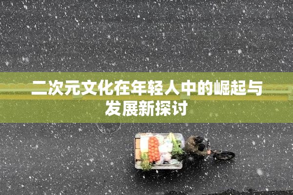 二次元文化在年轻人中的崛起与发展新探讨
