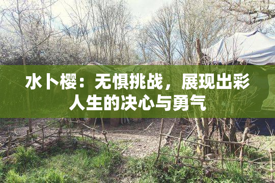 水卜樱：无惧挑战，展现出彩人生的决心与勇气