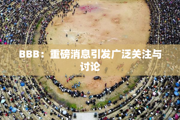 BBB：重磅消息引发广泛关注与讨论