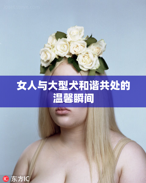 女人与大型犬和谐共处的温馨瞬间