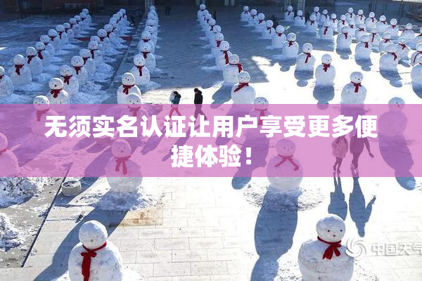 无须实名认证让用户享受更多便捷体验！