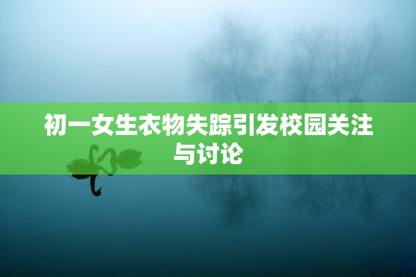 初一女生衣物失踪引发校园关注与讨论