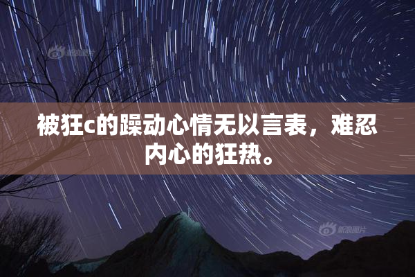 被狂c的躁动心情无以言表，难忍内心的狂热。