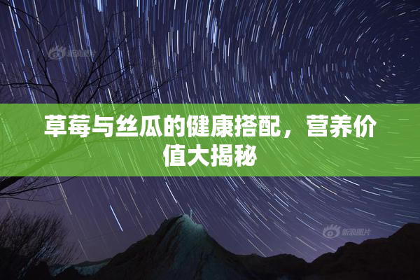 草莓与丝瓜的健康搭配，营养价值大揭秘