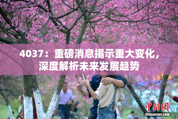 4037：重磅消息揭示重大变化，深度解析未来发展趋势
