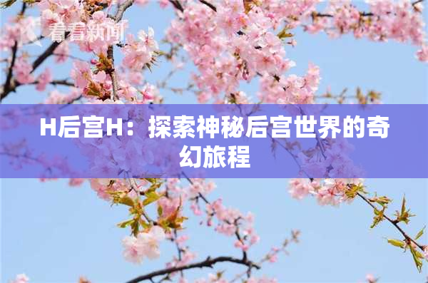 H后宫H：探索神秘后宫世界的奇幻旅程