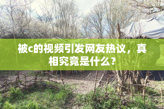 被c的视频引发网友热议，真相究竟是什么？
