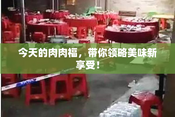 今天的肉肉福，带你领略美味新享受！