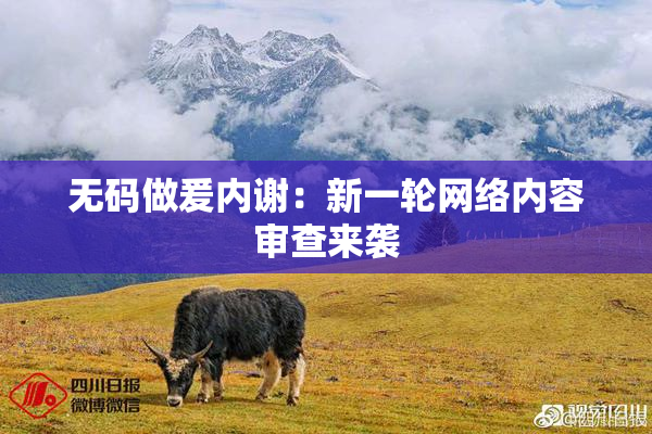 无码做爰内谢：新一轮网络内容审查来袭