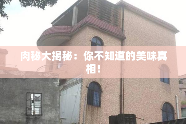 肉秘大揭秘：你不知道的美味真相！