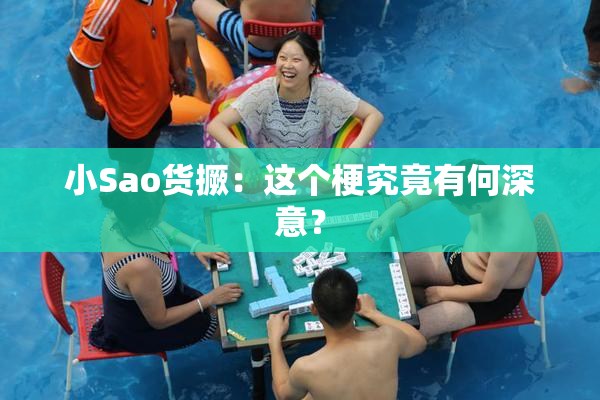 小Sao货撅：这个梗究竟有何深意？