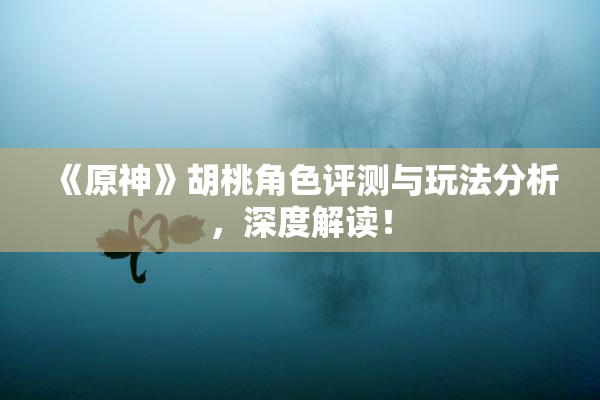 《原神》胡桃角色评测与玩法分析，深度解读！