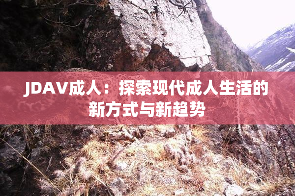 JDAV成人：探索现代成人生活的新方式与新趋势