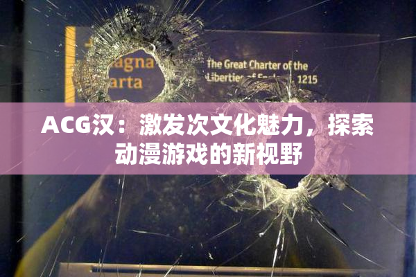 ACG汉：激发次文化魅力，探索动漫游戏的新视野