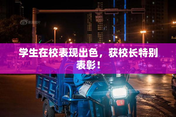 学生在校表现出色，获校长特别表彰！