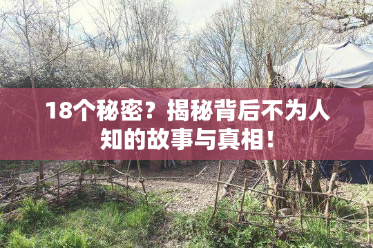 18个秘密？揭秘背后不为人知的故事与真相！