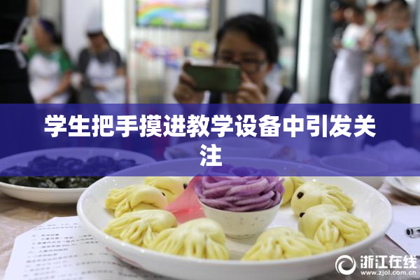 学生把手摸进教学设备中引发关注
