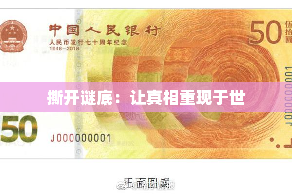撕开谜底：让真相重现于世