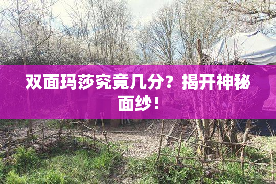 双面玛莎究竟几分？揭开神秘面纱！