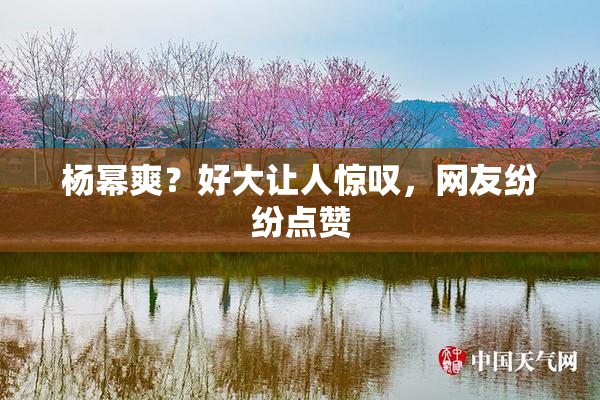 杨幂爽？好大让人惊叹，网友纷纷点赞