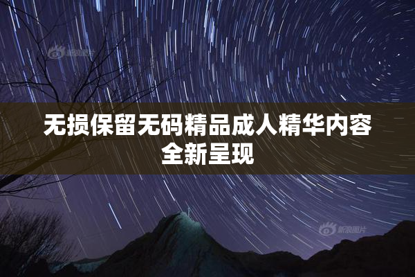 无损保留无码精品成人精华内容全新呈现