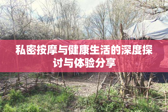 私密按摩与健康生活的深度探讨与体验分享