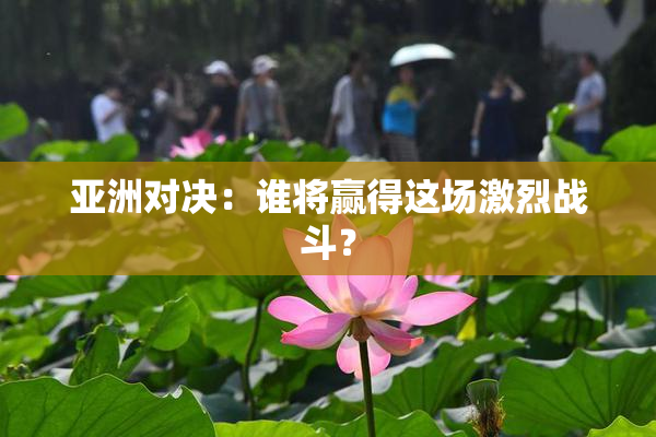 亚洲对决：谁将赢得这场激烈战斗？