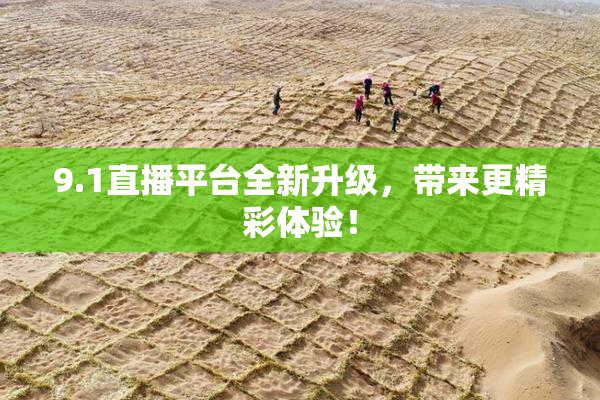 9.1直播平台全新升级，带来更精彩体验！