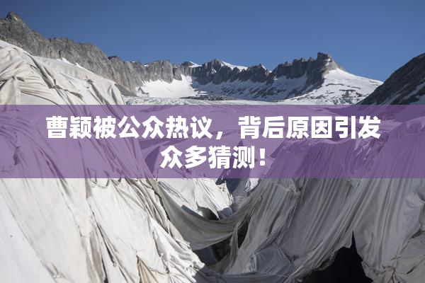 曹颖被公众热议，背后原因引发众多猜测！