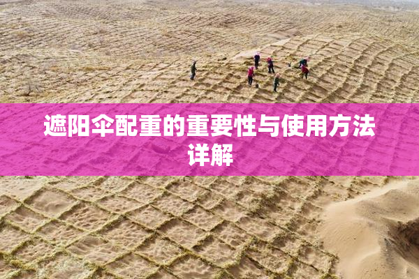 遮阳伞配重的重要性与使用方法详解
