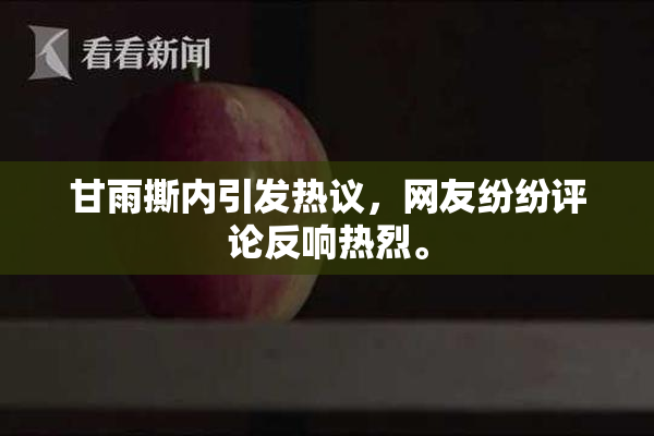 甘雨撕内引发热议，网友纷纷评论反响热烈。