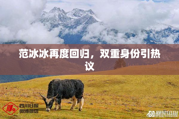 范冰冰再度回归，双重身份引热议