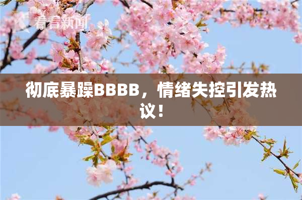 彻底暴躁BBBB，情绪失控引发热议！