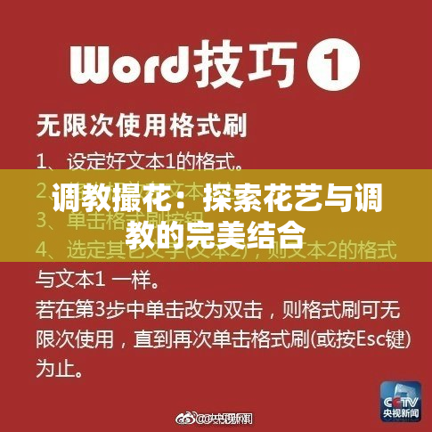 调教撮花：探索花艺与调教的完美结合