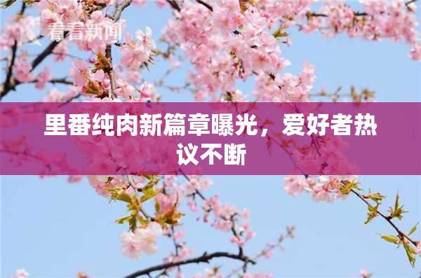 里番纯肉新篇章曝光，爱好者热议不断