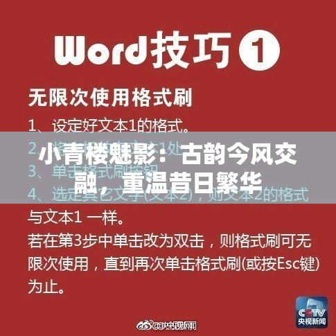 小青楼魅影：古韵今风交融，重温昔日繁华