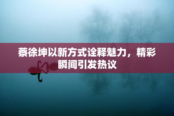 蔡徐坤以新方式诠释魅力，精彩瞬间引发热议