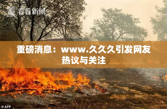 重磅消息：www.久久久引发网友热议与关注