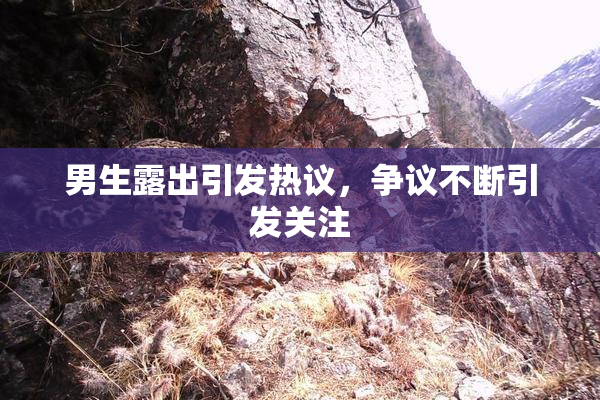 男生露出引发热议，争议不断引发关注