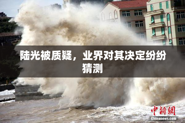 陆光被质疑，业界对其决定纷纷猜测
